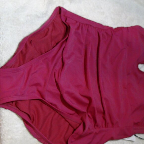 Shade & Shore Women's One Shoulder Twist Cut-out One Piece Swimsuit Purple M L - Picture 16 of 16